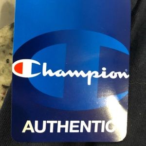 Navy blue cotton champion short with elastic waist